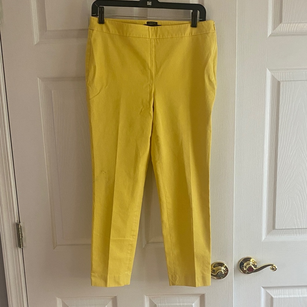 Talbots 8P Medium Bright Yellow Pants preppy coastal Miami Beach travel cottage